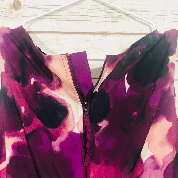 Ann Taylor LOFT Size 12P Dress Sleeveless Ruffle Front - Picture 5 of 7